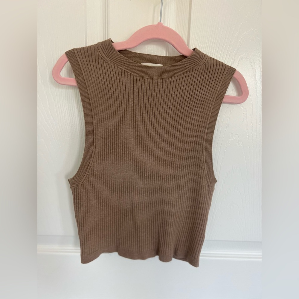 Aritzia Wilfred Crop Ribbed Tank